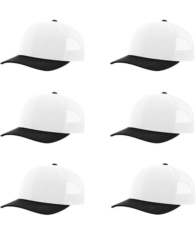 Richardson 112 Classic Six-Panel Adjustable Snapback Trucker Cap | Bulk Packs Available