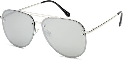 Trendy Oversized Aviator Sunglasses Womens, Retro Cute Big Shades Women's Fashion Sun Glasses UV Protection VF2203