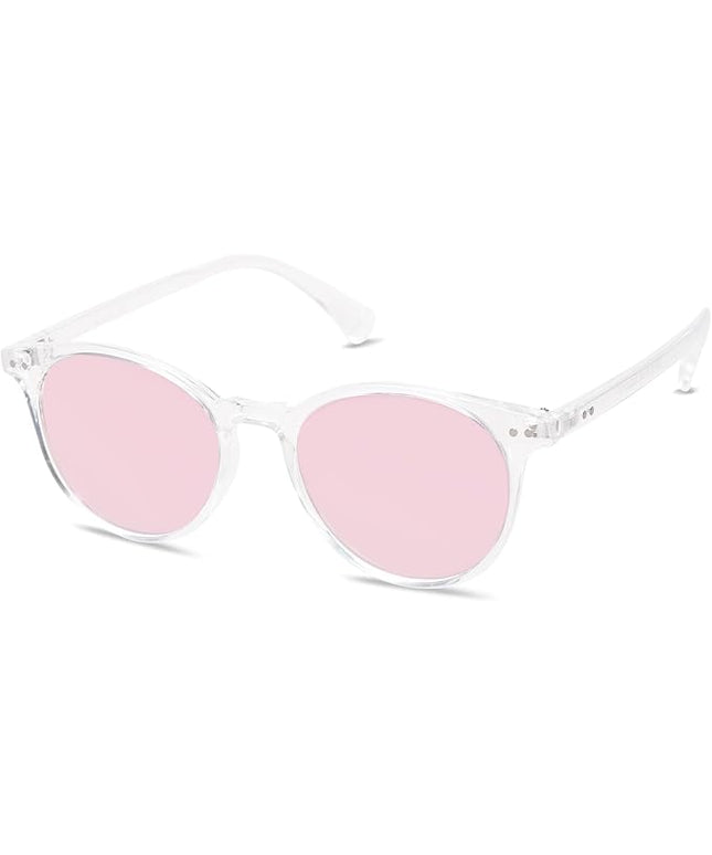 SOJOS Small Round Classic Polarized Sunglasses for Women Men Vintage Style UV400 Lens MAY SJ2113