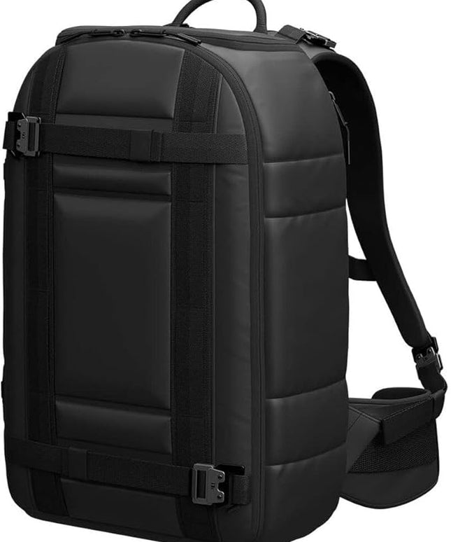 Db Journey Ramverk Backpack - Durable Travel Backpack with Laptop Compartment & Pockets for Work, Luggage with Roller Bag Hook Up System, 26L - Black Out