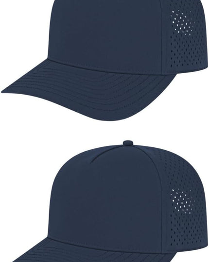 Cap America i8540 Premium Water-Resistant Perforated Medium Profile 5-Panel Cap w/UV Guard & Adjustable Snapback