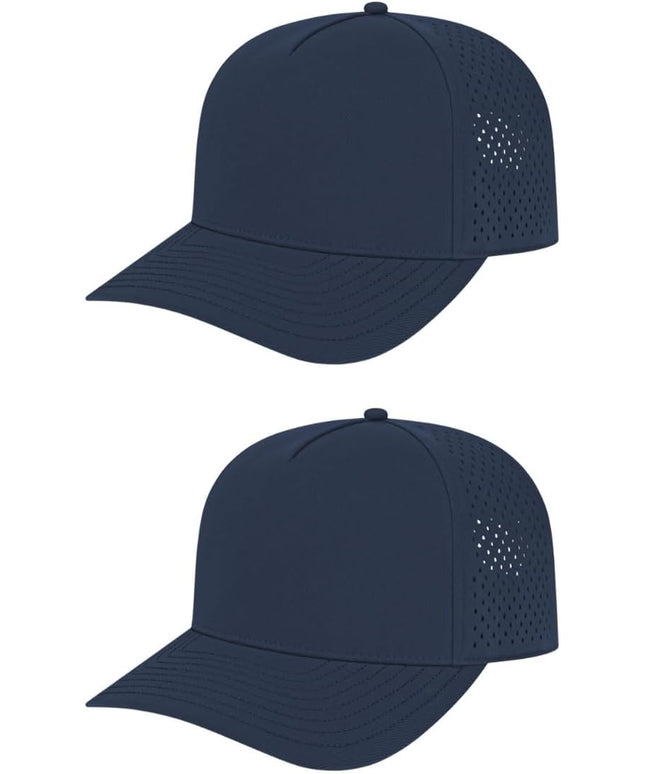 Cap America i8540 Premium Water-Resistant Perforated Medium Profile 5-Panel Cap w/UV Guard & Adjustable Snapback