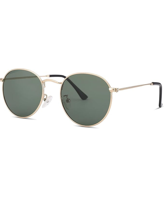 Pro Acme Small Round Metal Polarized Sunglasses for Women Retro Designer Style