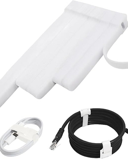 70pcs Cable Ties Reusable White Wire Ties Cable Management Cord Ties Reusable for Electronics Hook and Loop Cable Ties for Computer 4 6 8 Inch