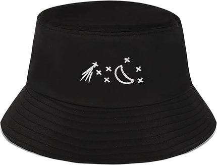 XYIYI Fashion Embroidery Bucket Hat Cotton Beach Fisherman Hats for Women Girls