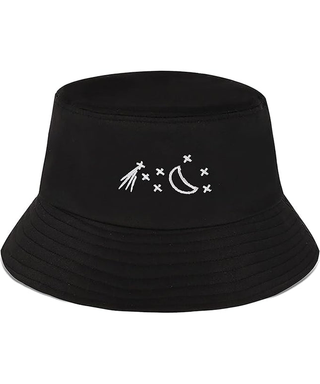 XYIYI Fashion Embroidery Bucket Hat Cotton Beach Fisherman Hats for Women Girls