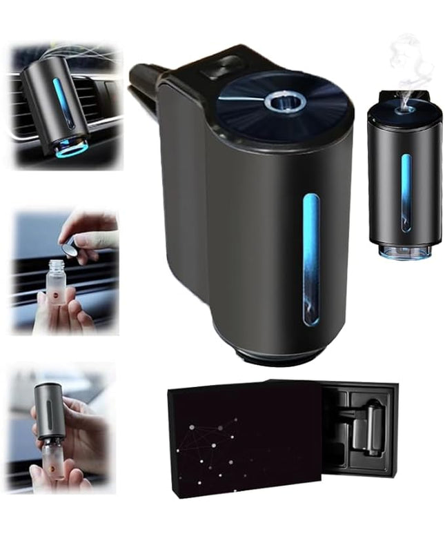 Smart Car Air Freshener with Three Adjustable,2025 New Smart Car AirS Freshener Diffuser Long Lasting, Air Freshener Vent Clips for Car Office Home Bedroom (Diffuser+1Pc Cologne)