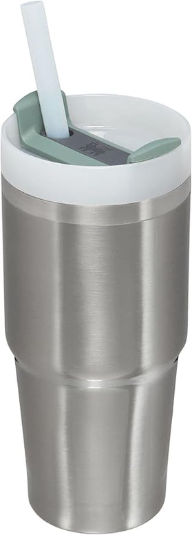 STANLEY Quencher H2.0 Tumbler with Straw 14 oz | Flowstate 3-Position Lid | Cup Holder Compatible for Travel | Insulated Stainless Steel Cup | BPA-Free | Stainless Steel Shale