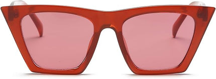 FEISEDY Vintage Square Cat Eye Sunglasses Women Trendy Cateye Sunglasses B2473