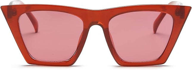FEISEDY Vintage Square Cat Eye Sunglasses Women Trendy Cateye Sunglasses B2473