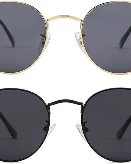 Pro Acme Small Round Metal Polarized Sunglasses for Women Retro Designer Style