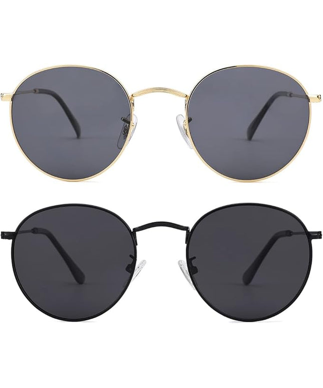 Pro Acme Small Round Metal Polarized Sunglasses for Women Retro Designer Style