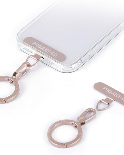 project-cb Phone Metal Tether Tab, Lanyard Patch, Phone Stand Key Ring, Ring Holder, Strap Tab