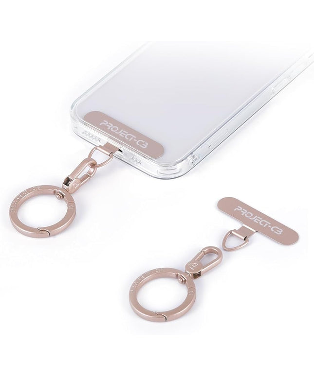 project-cb Phone Metal Tether Tab, Lanyard Patch, Phone Stand Key Ring, Ring Holder, Strap Tab