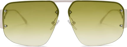 SOJOS Trendy Aviator Sunglasses Mens Womens Retro Metal Rimless Frame Shades Lentes De Sol Para Mujer SJ1192