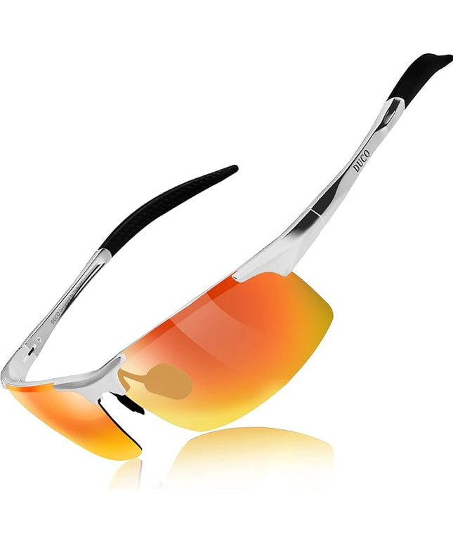 DUCO Mens Sports Polarized Sunglasses UV Protection Sunglasses for Men 8177s