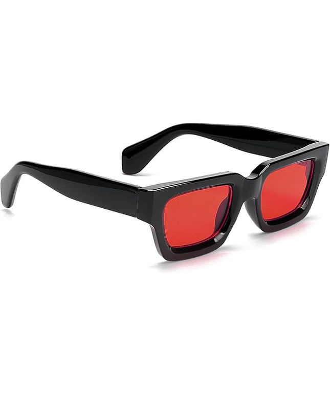 Trendy Square Sunglasses for Men Women Fashion Thick Rectangle Sun Glasses UV Protection Shades Designer Style