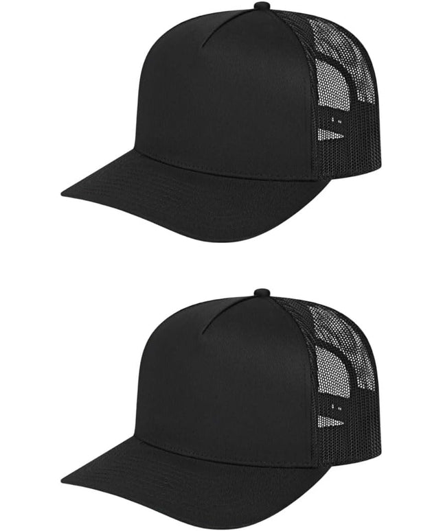 Cap America i3039 Classic 5 Panel Mid Profile Structured Trucker Mesh Back Cap w/ & Adjustable Snapback