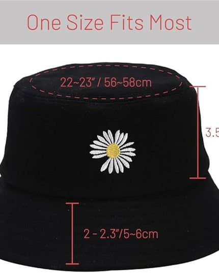Cotton Bucket Hat for Women Men Summer Travel Sun Beach Bucket Cap, Unisex Outdoor Fisherman Hat