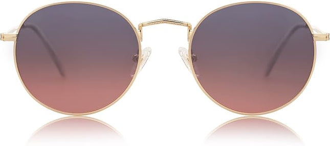 SOJOS Small Round Polarized Sunglasses for Women Men Classic Vintage Retro Shades UV400 SJ1014
