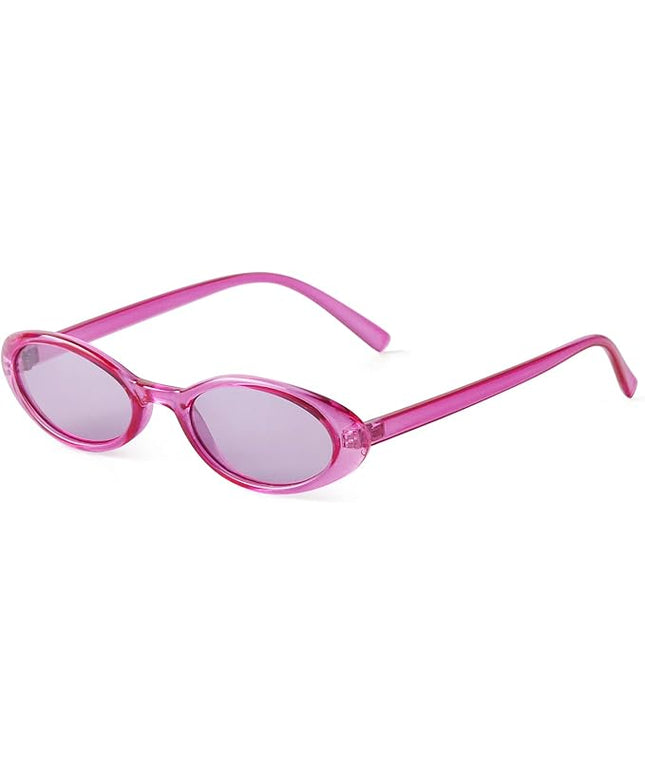 VIA LEECA Trendy Oval Sunglasses Women 90’s Vintage Sun Glasses Fashion Tinted Glasses UV400 Protection