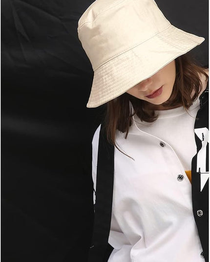 Malaxlx Unisex Bucket Hat Beach Sun Hat Aesthetic Fishing Hat for Men Women Teens, Reversible Double-Side-Wear