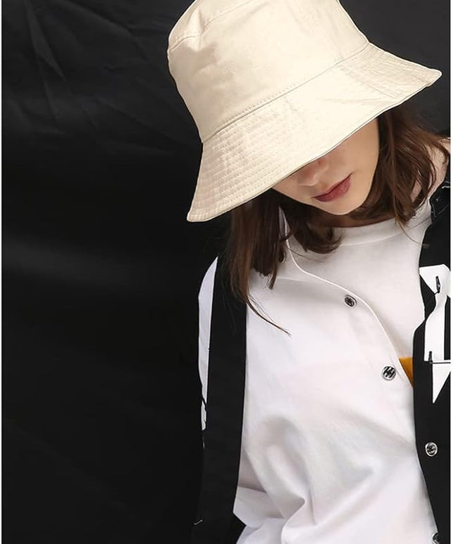 Malaxlx Unisex Bucket Hat Beach Sun Hat Aesthetic Fishing Hat for Men Women Teens, Reversible Double-Side-Wear
