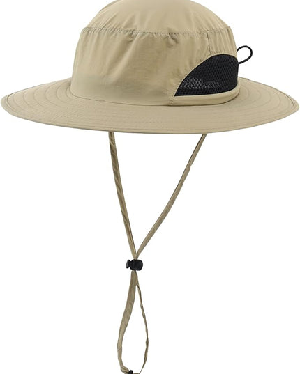 LLmoway Kids Sun Protection Hat Quick Dry Adjustable Wide Brim Mesh Bucket Hat