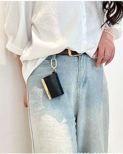Foldable Tote Bag Keychain - Large Capacity Portable Shopping Bag Keyring - Reusable Groceries Bag for Daily Use