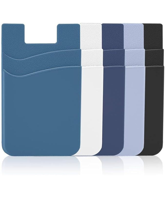 Senose Phone Wallet, Phone Card Holder Stick On Silicone Credit Card Holder for Back of Cellphone, Business Card & Id Compatible for iPhone Android Any Smartphone