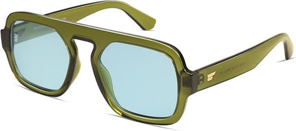 VANLINKER Oversized Retro Square Aviator Sunglasses for Women Men 70s Vintage Style Trendy Big Flat Top Sun Glasses VL9826