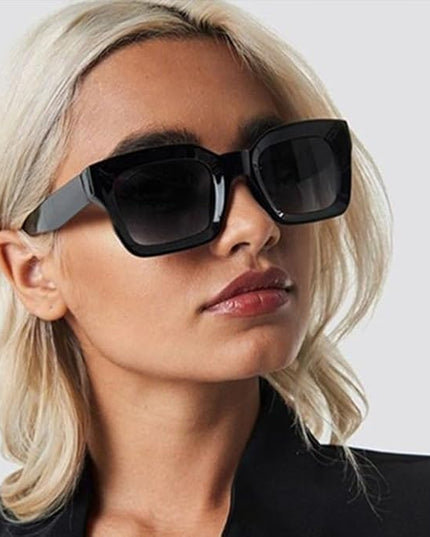 Trendy Square Sunglasses for Men Women Fashion Thick Rectangle Sun Glasses UV Protection Shades Designer Style