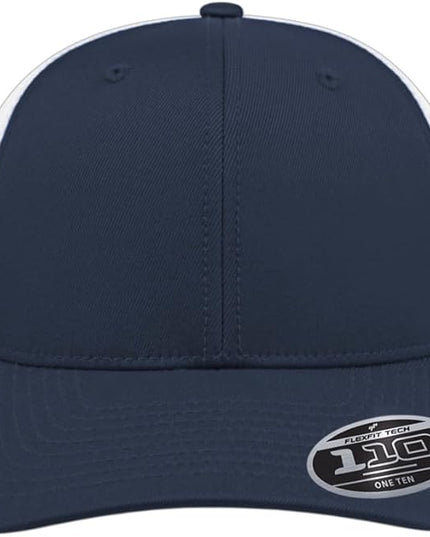 Cap America i8502 Flexfit 110 Premium Mid Profile 6-Panel Mesh Back Trucker Cap Hat w/UV Guard & Adjustable Snapback