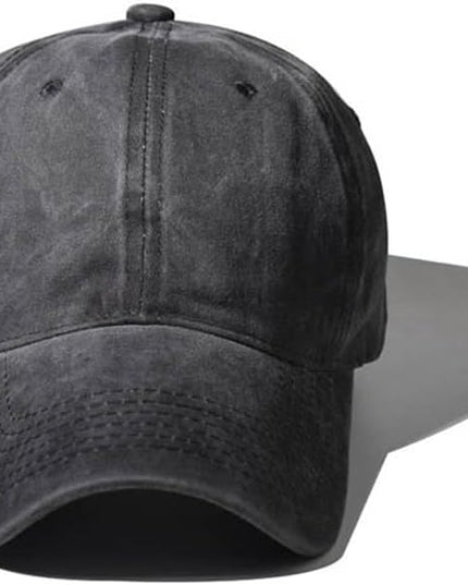 Classic Vintage Distressed Baseball Cap, Washed Cotton, Adjustable Fit