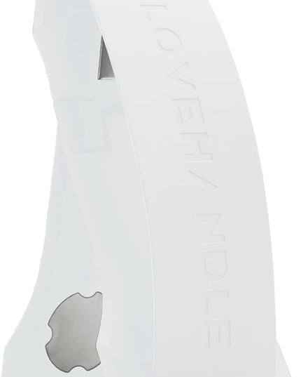 LOVEHANDLE PRO Premium Phone Grip - Silicone Phone Strap - Magnetic Phone Mount and Kickstand for Smartphone and Tablet - White Silicone on White Base
