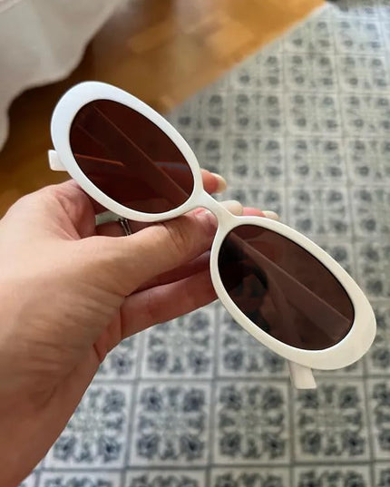 90s Sunglasses for Women Men Retro Small Oval Sunglasses
