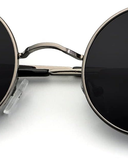 KALIYADI Round Polarized Sunglasses for Men Women Retro Metal Hippie Circle Style Sun Glasses UV Protection