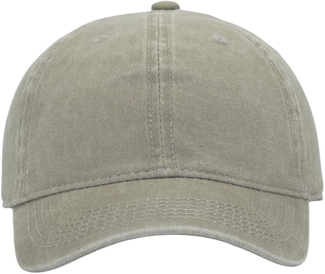 YEANIY Vintage Washed Cotton Plain Baseball Caps Adjustable Unstructured Soft Blank Casual Dad Ball Hats for Men Women