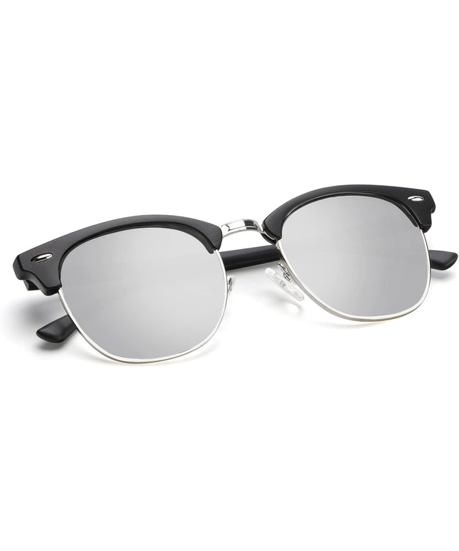 KALIYADI Polarized Sunglasses for Men and Women Semi-Rimless Frame Driving Sun glasses UV Blocking