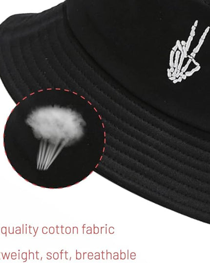 Cotton Bucket Hat for Women Men Summer Travel Sun Beach Bucket Cap, Unisex Outdoor Fisherman Hat