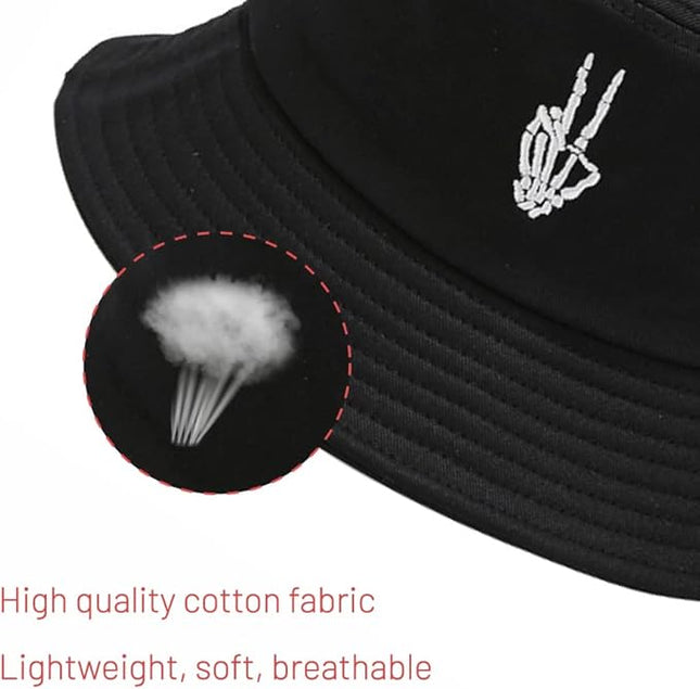 Cotton Bucket Hat for Women Men Summer Travel Sun Beach Bucket Cap, Unisex Outdoor Fisherman Hat