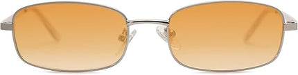 SOJOS Small Trendy Rectangle Sunglasses Womens Mens, Retro 80s 90s Y2k Chic Narrow Thin Skinny Sunnies SJ1187
