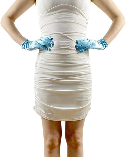 Satin Wedding Dress for Women Opera Party 1920s Gloves Wrist Length Gloves