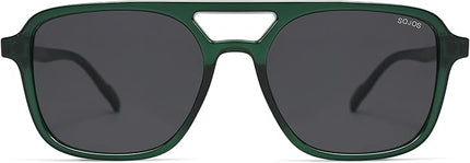 SOJOS Retro Aviator Sunglasses for Women Men,Trendy Rectangle Womens Mens Shades Sun Glasses SJ2202