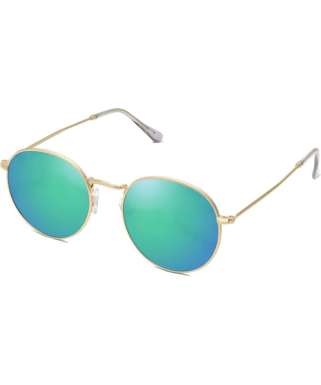 SOJOS Small Round Polarized Sunglasses for Women Men Classic Vintage Retro Shades UV400 SJ1014