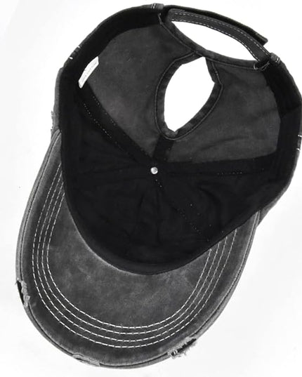 YeeHeen Ponytail Baseball Cap for Women High Messy Bun Caps Washed Cotton Hats