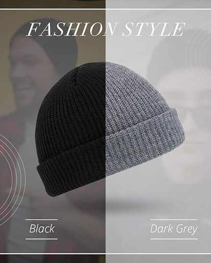 SATINIOR Trawler Beanie Watch Hat Roll-up Edge Skullcap Fisherman Beanie for Women Men