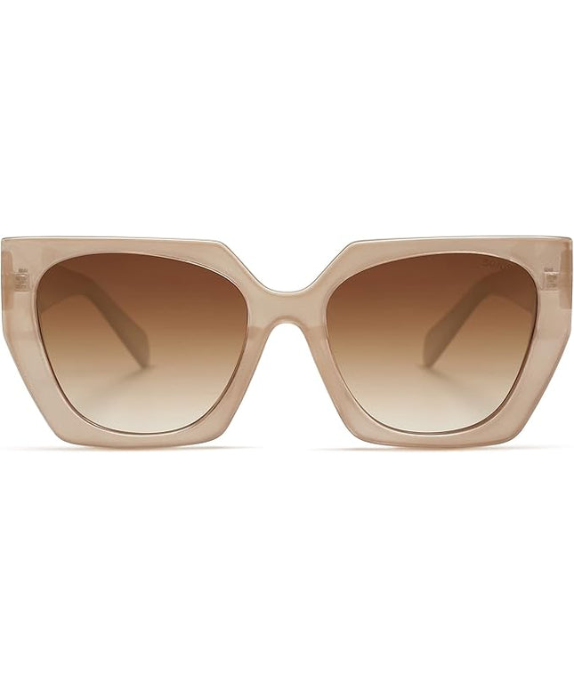 SOJOS Large Oversized Polarized Sunglasses for Women, Big Designer Womens Trendy Square Shades SJ2205