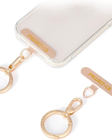 project-cb Phone Metal Tether Tab, Lanyard Patch, Phone Stand Key Ring, Ring Holder, Strap Tab