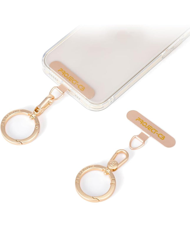 project-cb Phone Metal Tether Tab, Lanyard Patch, Phone Stand Key Ring, Ring Holder, Strap Tab